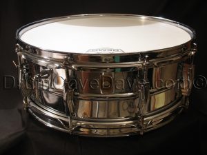 Vintage Ludwig Super 400 COB Chrome Over Brass Snare Drum