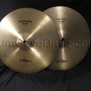 15" ZILDJIAN A series ROCK HI HAT CYMBALS, BLOCK LETTER ERA, GREAT CONDITION, DEMO VIDEO!
