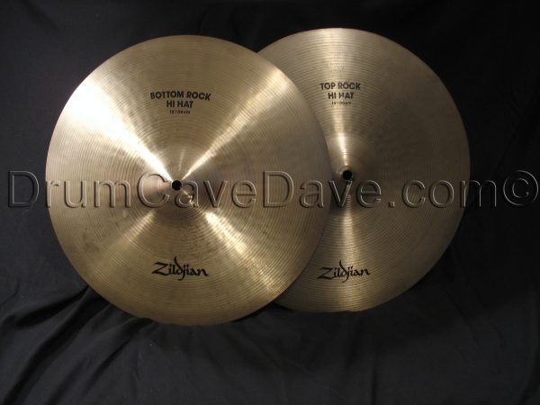 15" ZILDJIAN A series ROCK HI HAT CYMBALS, BLOCK LETTER ERA, GREAT CONDITION, DEMO VIDEO!