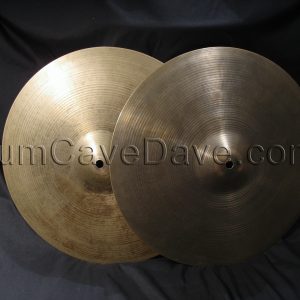 Vintage 15" Zildjian Hollow Logo Rock Hi Hat cymbals