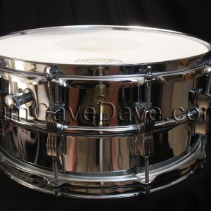 Vintage 1984 Ludwig 6.5x14" LM402 Supraphonic snare drum keystone badge Chicago