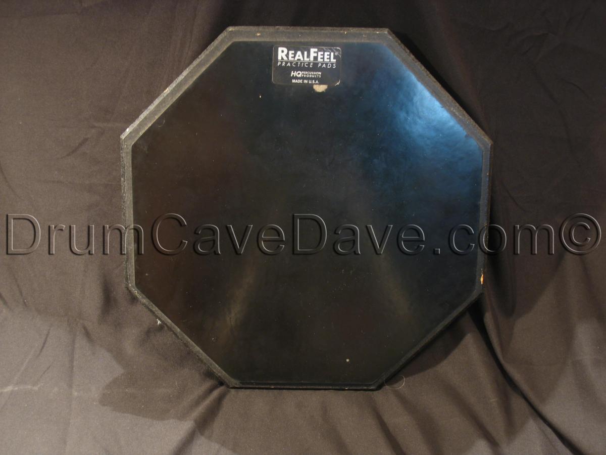 12 REAL FEEL PRACTICE PAD, DOUBLE SIDED YELLOW & BLACK!! - DrumCaveDave  Drums & Cymbals