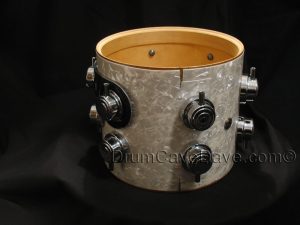 DW Drum Workshop 7x8 Collectors Series Tom Ultra White Marine Pearl Finishply
