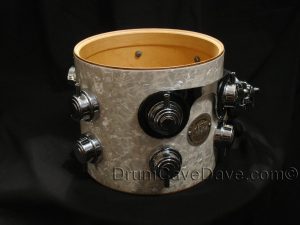 DW Drum Workshop 7x8 Collectors Series Tom Ultra White Marine Pearl Finishply
