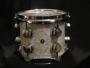 DW Drum Workshop 7x8 Collectors Series Tom Ultra White Marine Pearl Finishply
