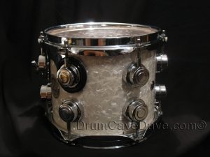 DW Drum Workshop 7x8 Collectors Series Tom Ultra White Marine Pearl Finishply