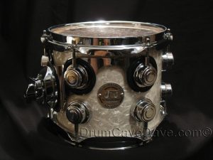 DW Drum Workshop 7x8 Collectors Series Tom Ultra White Marine Pearl Finishply