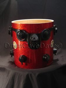 DW Drum Workshop 9x10 Collectors Series Tom Red Sparkle Finishply Black Hardware