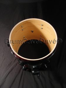 DW Drum Workshop 9x10 Collectors Series Tom Red Sparkle Finishply Black Hardware