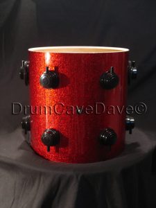 DW Drum Workshop 9x10 Collectors Series Tom Red Sparkle Finishply Black Hardware