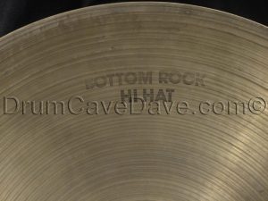 Vintage 15 Zildjian Hollow Logo Rock Hi Hat cymbals