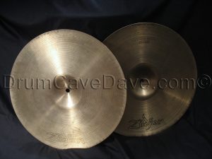 Vintage 15 Zildjian Hollow Logo Rock Hi Hat cymbals
