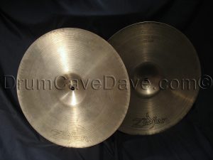 Vintage 15 Zildjian Hollow Logo Rock Hi Hat cymbals